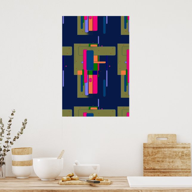Abstrakte Kunstwerkkomposition  Poster (Küche)