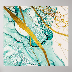 Abstrakte Kunstwolken: Lichtdurchlässige Tinte Poster