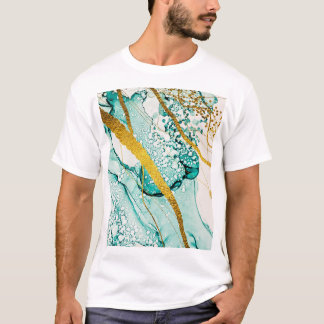 Abstrakte Kunstwolken: Lichtdurchlässige Tinte T-Shirt