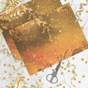 Abstrakte Kupferbronze Funkelnd Moderne Glam Chic Seidenpapier