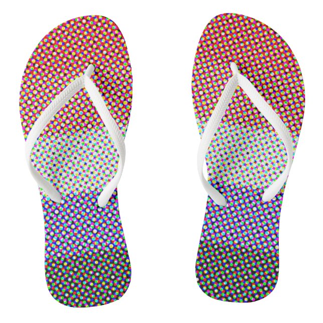 Abstrakte kupioromantische Stolperflagge Flip Flops (Fußbett)