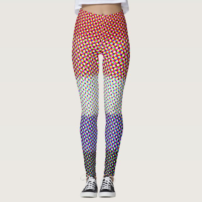 Abstrakte kupioromantische Stolperflagge Leggings (Vorderseite)