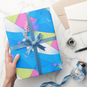 Abstrakte Kurven Minimalistisches Muster Geschenkpapier