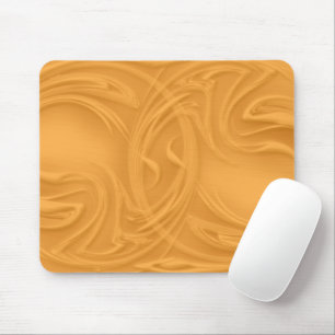Abstrakte Kurven über orangefarbene Kunstwerke Mousepad