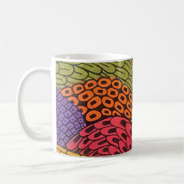 Abstrakte kurvenreiche farbige Bleistift-Landschaf Kaffeetasse
