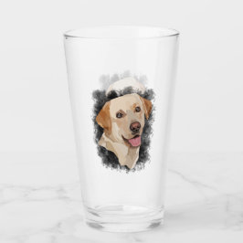 Abstrakte Labrador Art Glas
