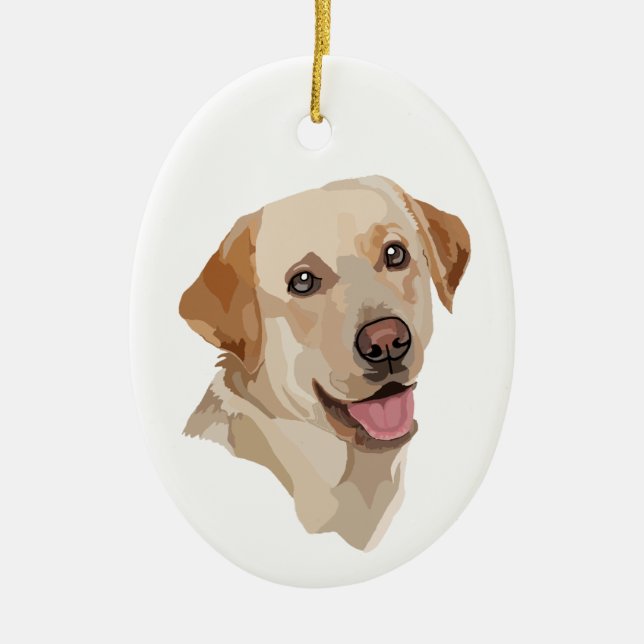 Abstrakte Labrador Art Keramik Ornament (Vorne)