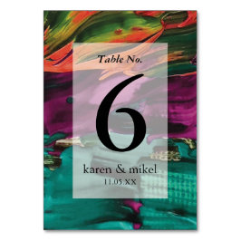 Abstrakte Lackierung Akryllisch Tischnummer