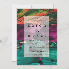 Abstrakte Lackierung - Einladung zur Hochzeit