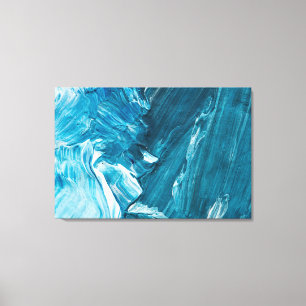Abstrakte Lackierung Premium Wrapped Canvas (Glanz Leinwanddruck