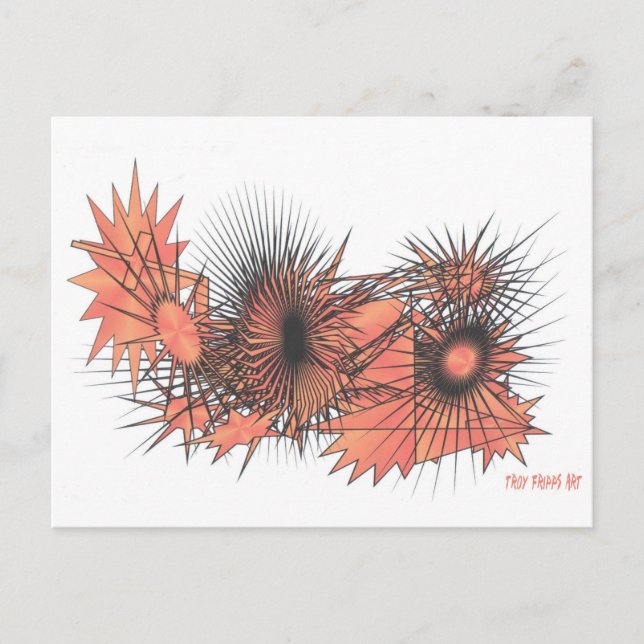 Abstrakte Lady Postcard beten Postkarte (Vorderseite)