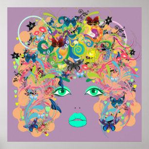 Abstrakte Lady Poster