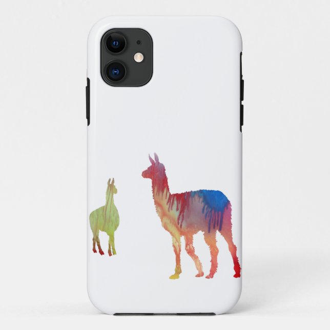 Abstrakte Lama-Silhouette Case-Mate iPhone Hülle (Rückseite)