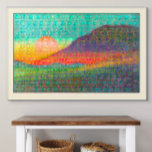 Abstrakte Landschaft bei Sonnenaufgang oder Sonnen Leinwanddruck<br><div class="desc">Ein originelles abstraktes Landschaftsdesign aus meiner digitalen Kollektion.</div>