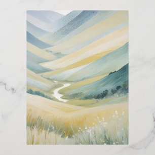 Abstrakte Landschaft Berge Tal Naturlandschaft Folien Feiertagspostkarte