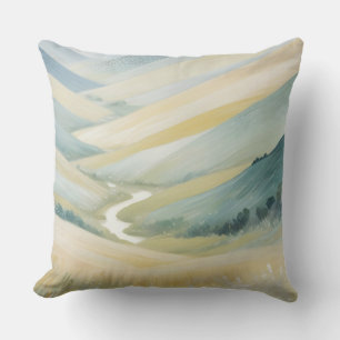 Abstrakte Landschaft Berge Tal Naturlandschaft Kissen