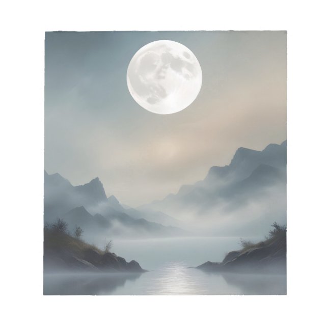 Abstrakte Landschaft Berge Tal Naturlandschaft Notizblock (Vorderseite)