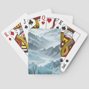 Abstrakte Landschaft Berge Tal Naturlandschaft Spielkarten