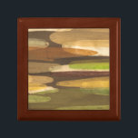 Abstrakte Landschaft der Erde Schmuckschachtel<br><div class="desc">Diese abstrakte Landschaft wurde von Megan Meagher geschaffen. Die Erdtöne des Stückes geben ihm ein rustikales Gefühl. Kaufen Sie noch heute Ihre!</div>