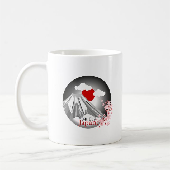 Abstrakte Landschaft des Fuji Kaffeetasse (Links)