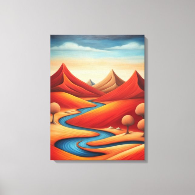 Abstrakte Landschaft des Gebirges Leinwanddruck (Vorderseite)
