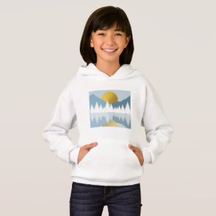 Abstrakte Landschaft Goldener Winter Sonnenunterga Hoodie