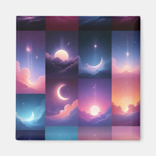 Abstrakte Landschaft Himmel Wolken Natur Hintergru Magnet