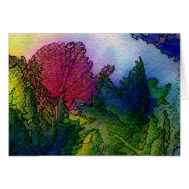 Abstrakte Landschaft in den Watercolors -