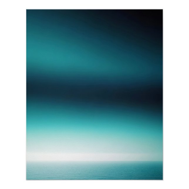 Abstrakte Landschaft Meer Ozean Natur Hintergrund  Poster (Vorderseite)