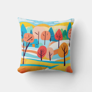 Abstrakte Landschaft Minimalistischer Stil Kissen