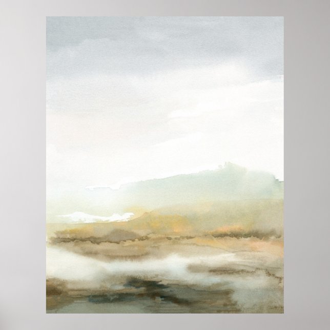 Abstrakte Landschaft Misty Brown Vertikale Wand Ku Poster (Vorne)
