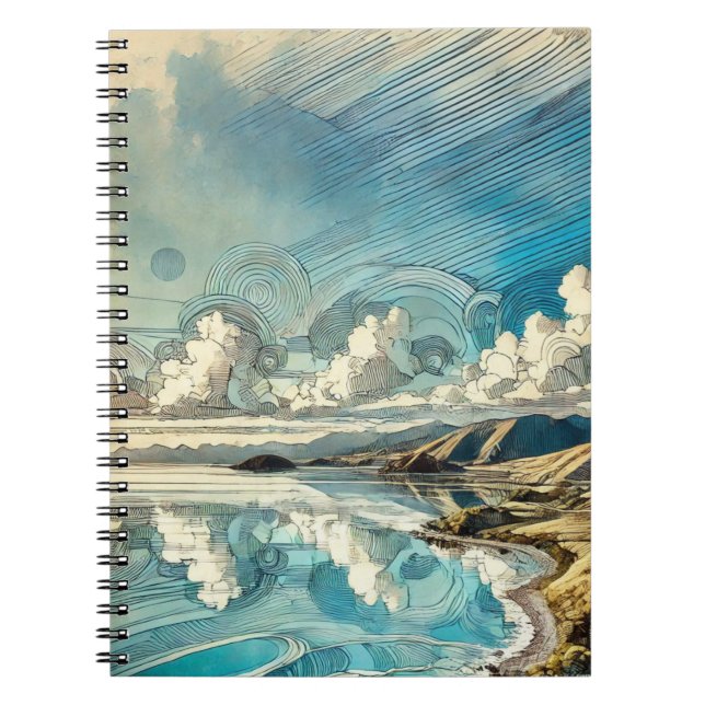 Abstrakte Landschaft | Notebook-Journal Notizblock (Vorderseite)