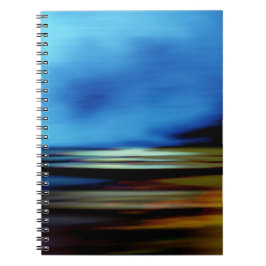 Abstrakte Landschaft Ozean Horizont Twilight Urlau Notizblock