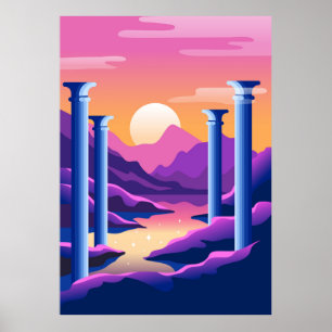 Abstrakte Landschaft Poster