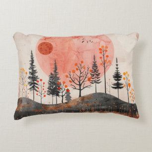 Abstrakte Landschaft von Boho (13) Dekokissen