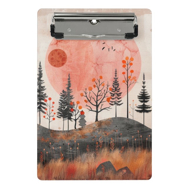 Abstrakte Landschaft von Boho (13) Mini Klemmbrett (Vorderseite)