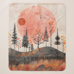Abstrakte Landschaft von Boho (13) Sherpadecke