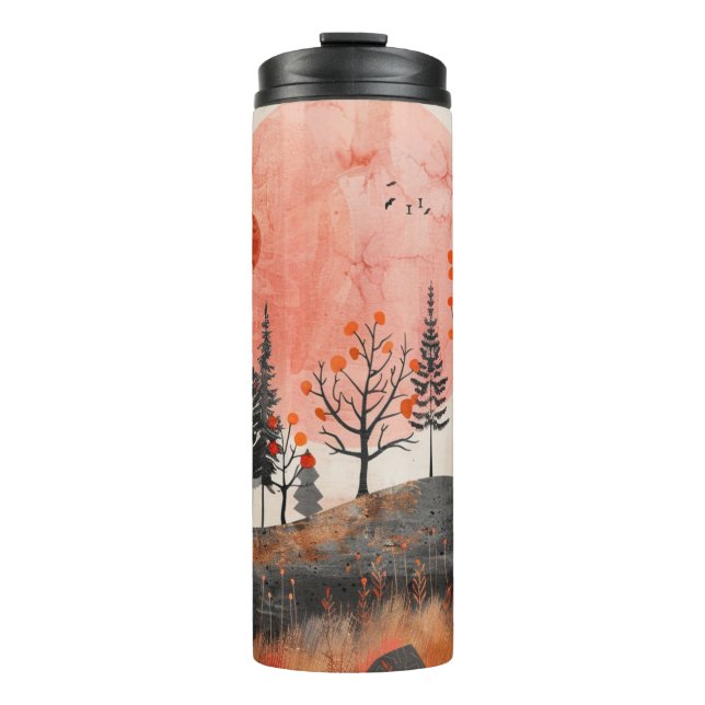 Abstrakte Landschaft von Boho (13) Thermosbecher (Vorderseite)
