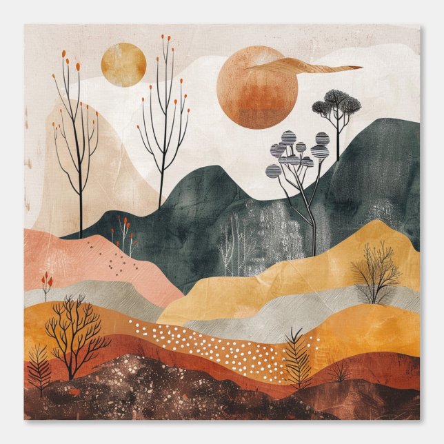 Abstrakte Landschaft von Boho (15) Tapete (Vorderseite)