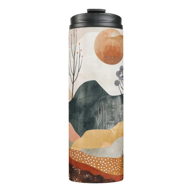 Abstrakte Landschaft von Boho (15) Thermosbecher (Vorderseite)