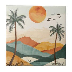 Abstrakte Landschaft von Boho (16) Fliese