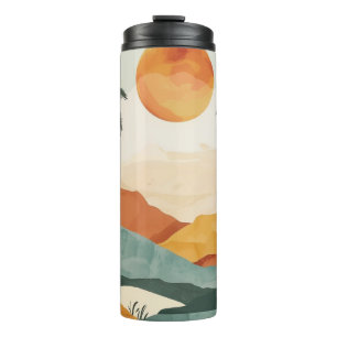 Abstrakte Landschaft von Boho (16) Thermosbecher