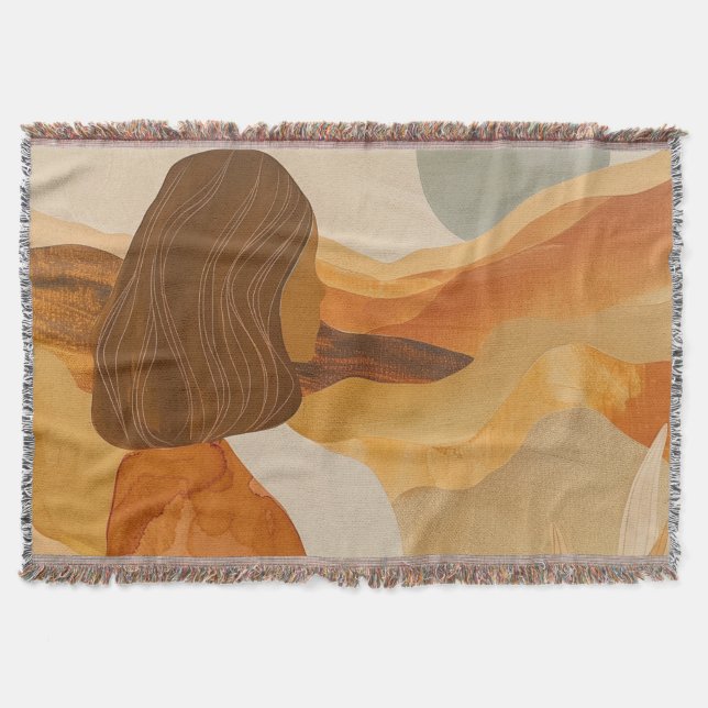 Abstrakte Landschaft von Boho (17) Decke (Vorderseite)