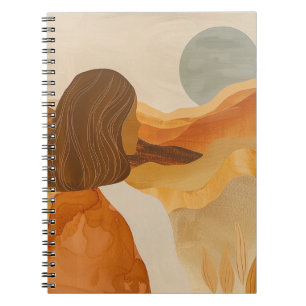 Abstrakte Landschaft von Boho (17) Notizblock