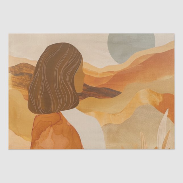 Abstrakte Landschaft von Boho (17) Seidenpapier (Vorderseite)