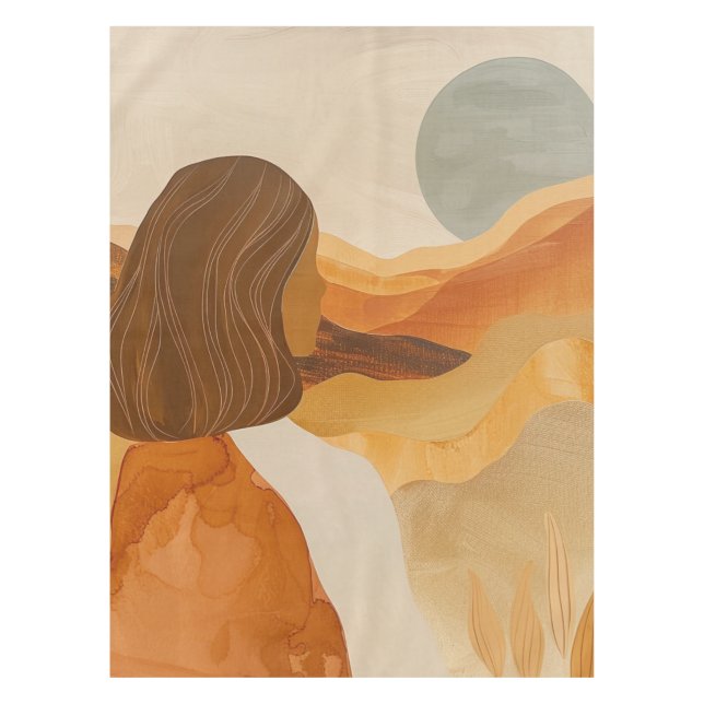 Abstrakte Landschaft von Boho (17) Tischdecke (Vorderseite)