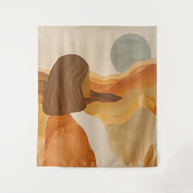 Abstrakte Landschaft von Boho (17) Wandteppich (Vorderseite)