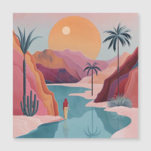 Abstrakte Landschaft von Boho (18) Magnetkarte