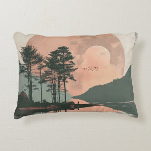 Abstrakte Landschaft von Boho (1) Dekokissen