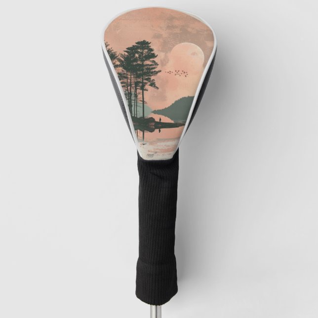 Abstrakte Landschaft von Boho (1) Golf Headcover (Vorderseite)